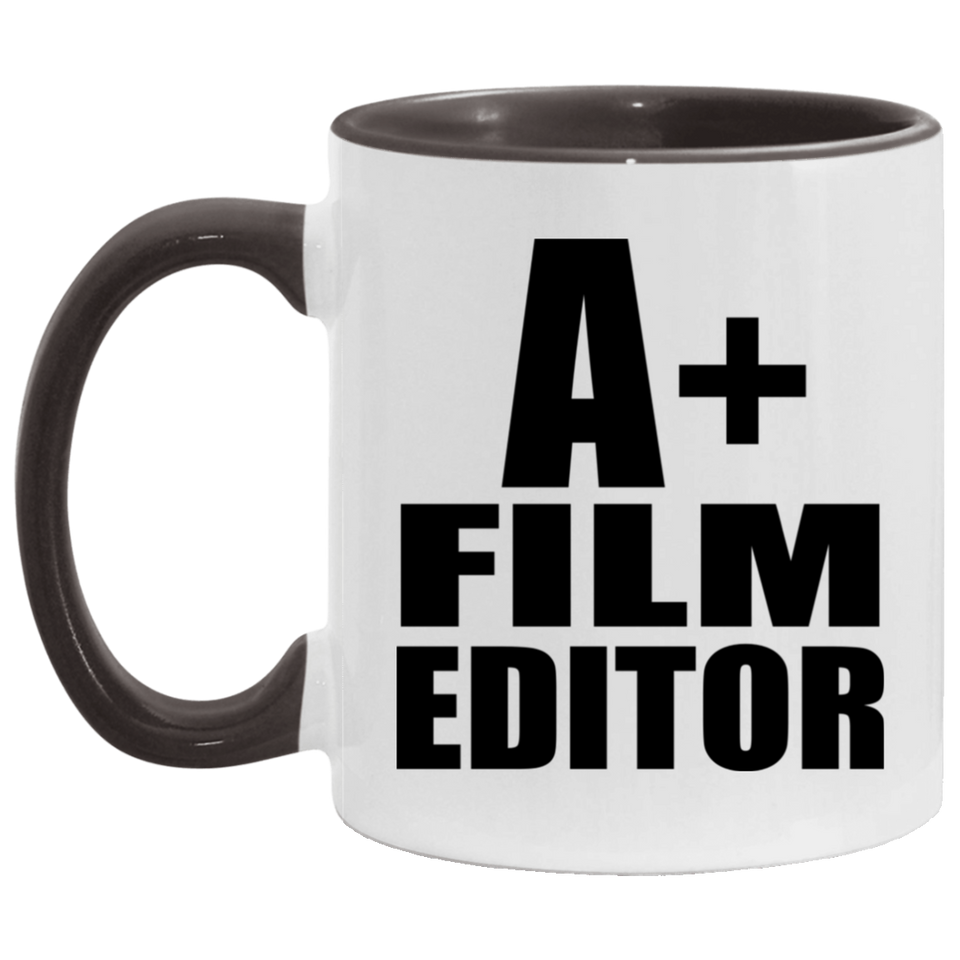 A+ Film Editor - 11oz Accent Mug Black