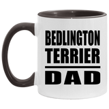 Bedlington Terrier Dad - 11oz Accent Mug Black