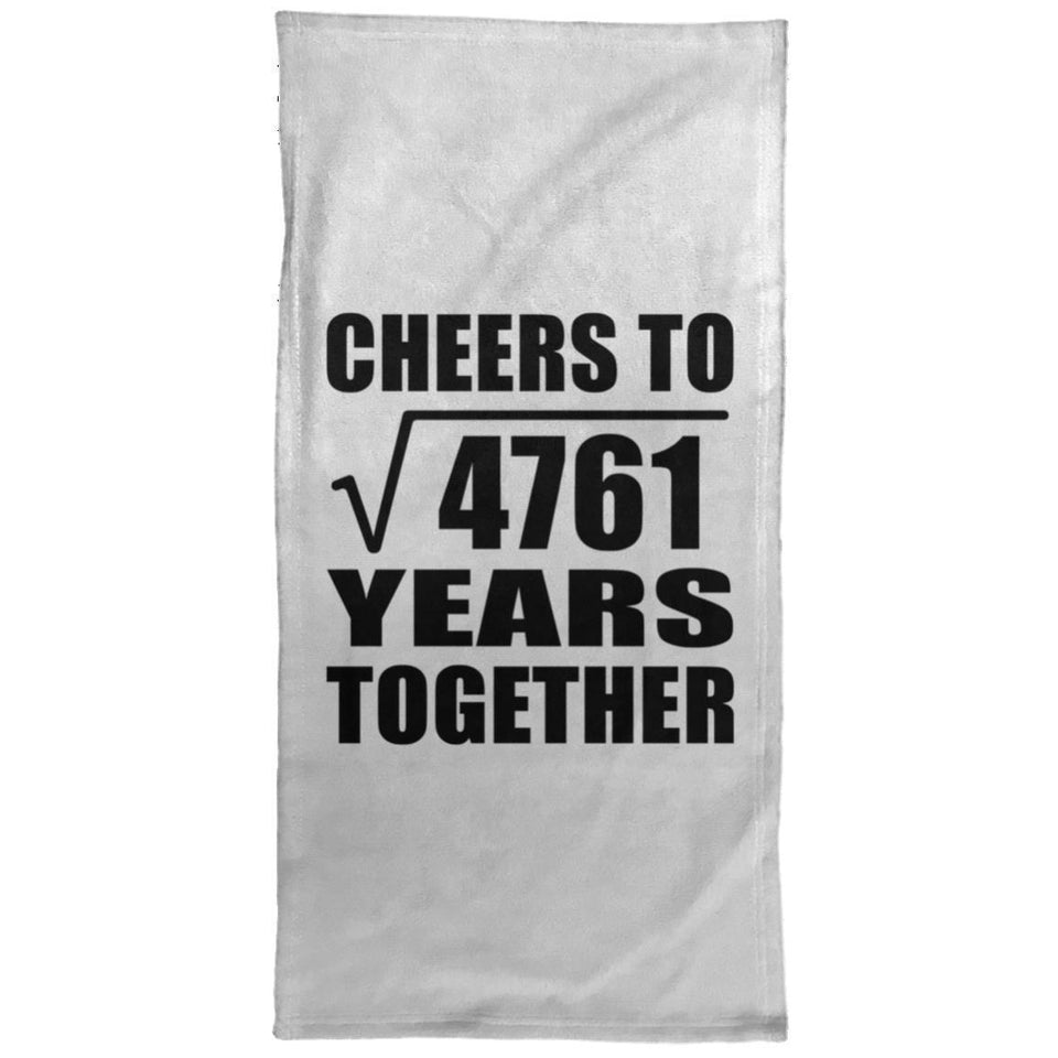 69th Anniversary Cheers To Square Root of 4761 Years Together - Hand Towel