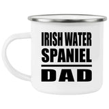 Irish Water Spaniel Dad - 12oz Camping Mug