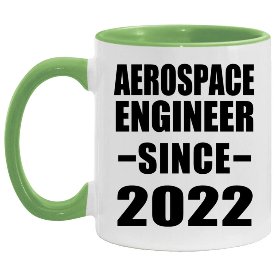 Aerospace Engineer Since 2022 - 11oz Accent Mug Green