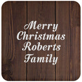 Merry Christmas Roberts Family - Drink Coaster D