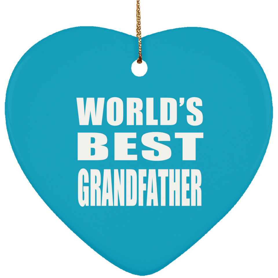 World's Best Grandfather - Heart Ornament