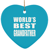 World's Best Grandfather - Heart Ornament