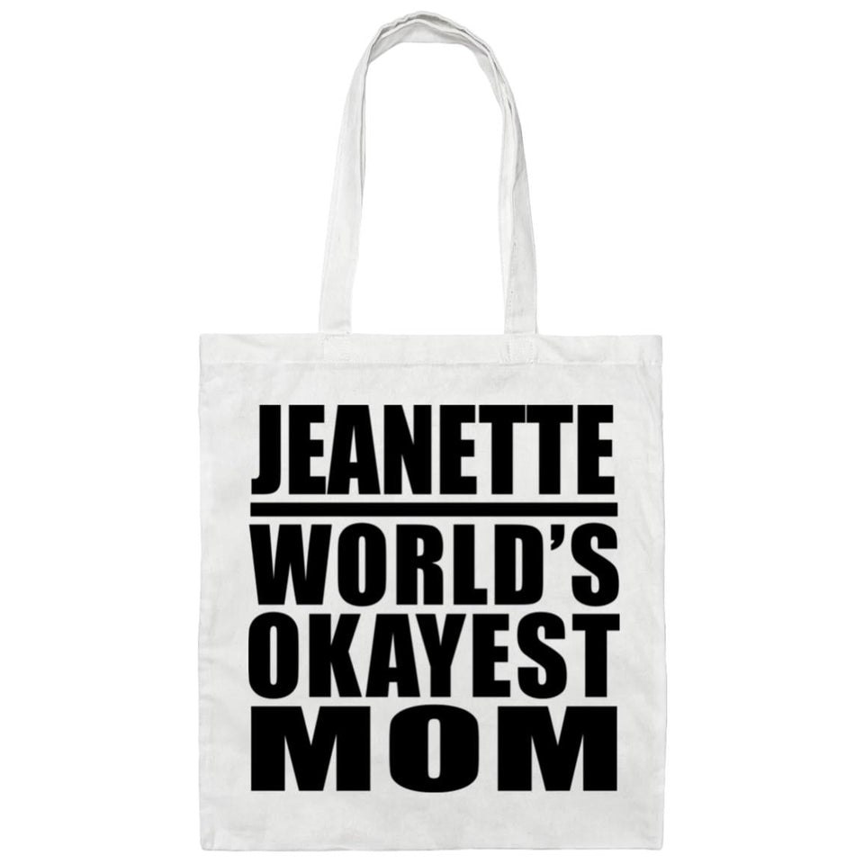 Jeanette World's Okayest Mom - Tote Bag White