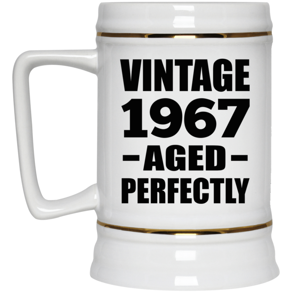 57th Birthday Vintage 1967 Aged Perfectly - Beer Stein