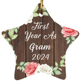 First Year As Gram 2024 - Star Ornament A