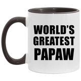 World's Greatest Papaw - 11oz Accent Mug Black