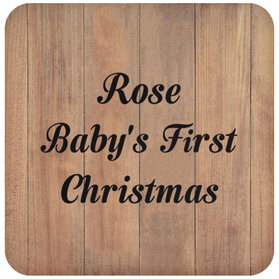 Rose Baby's First Christmas - Drink Coaster C