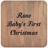 Rose Baby's First Christmas - Drink Coaster C