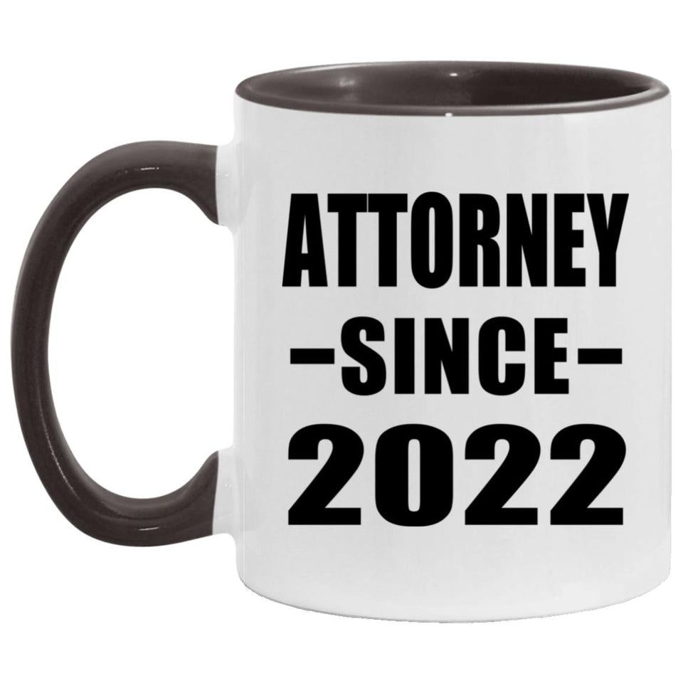Attorney Since 2022 - 11oz Accent Mug Black