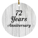 72nd Anniversary 72 Years Anniversary - Circle Ornament F