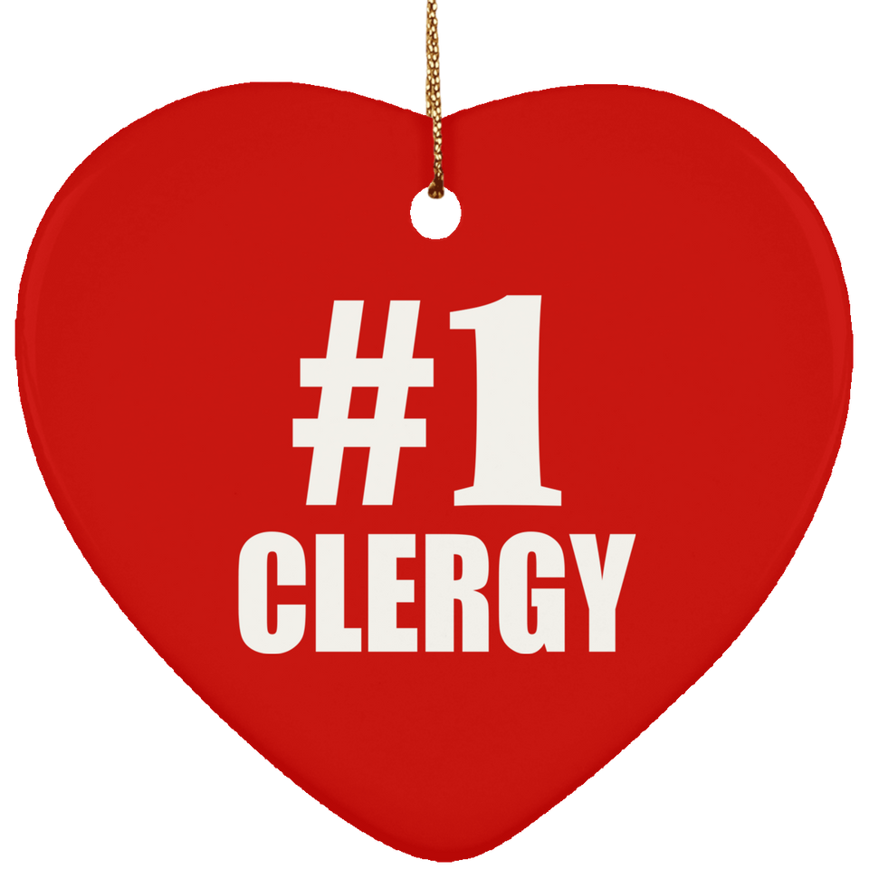 Number One #1 Clergy - Heart Ornament