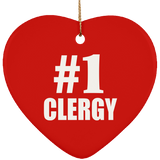 Number One #1 Clergy - Heart Ornament