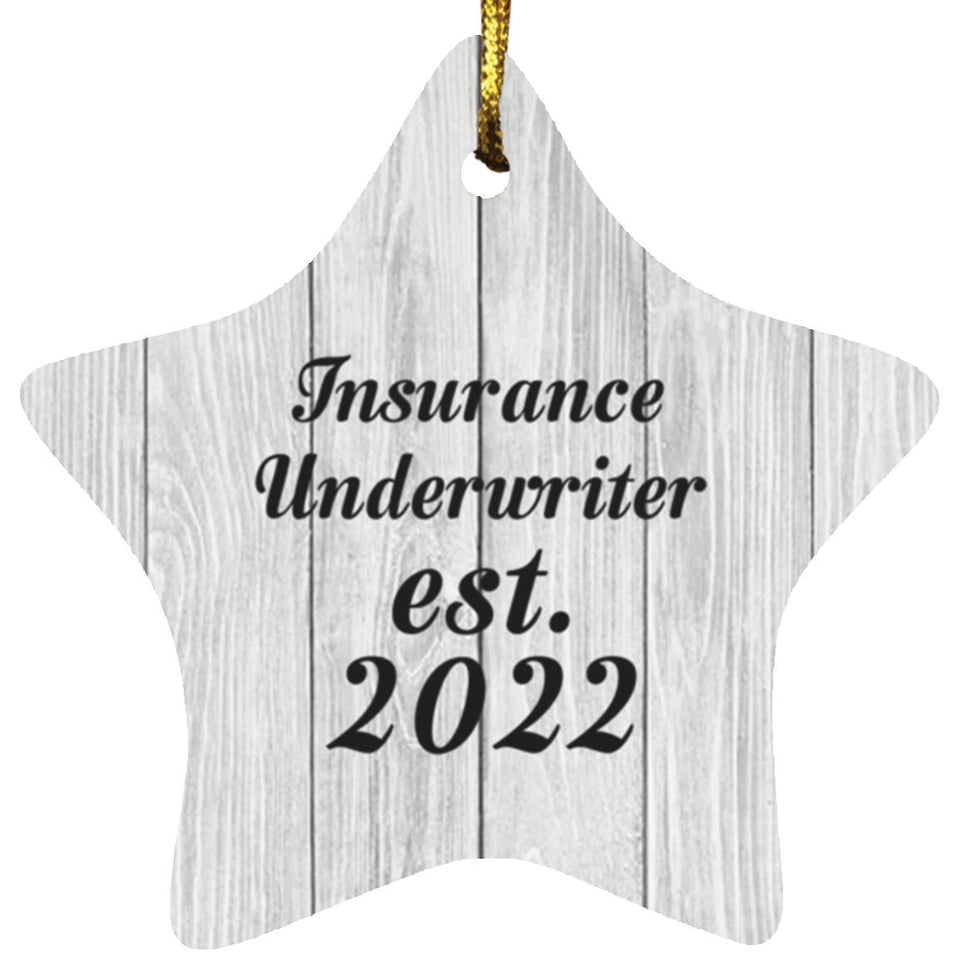 Insurance Underwriter Established Est. 2022 - Star Ornament F