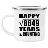 Happy 93rd Anniversary Square Root of 8649 Years & Counting - 12oz Camping Mug
