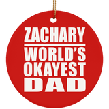 Zachary World's Okayest Dad - Circle Ornament