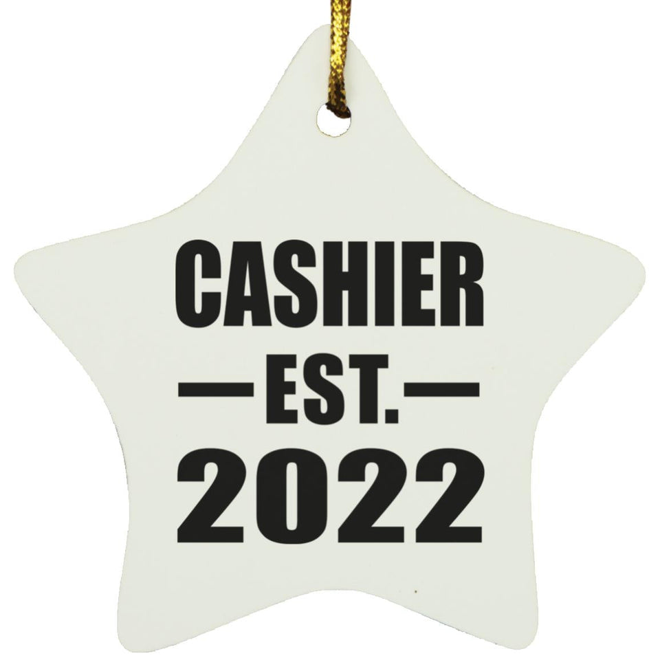 Cashier Established EST. 2022 - Star Ornament