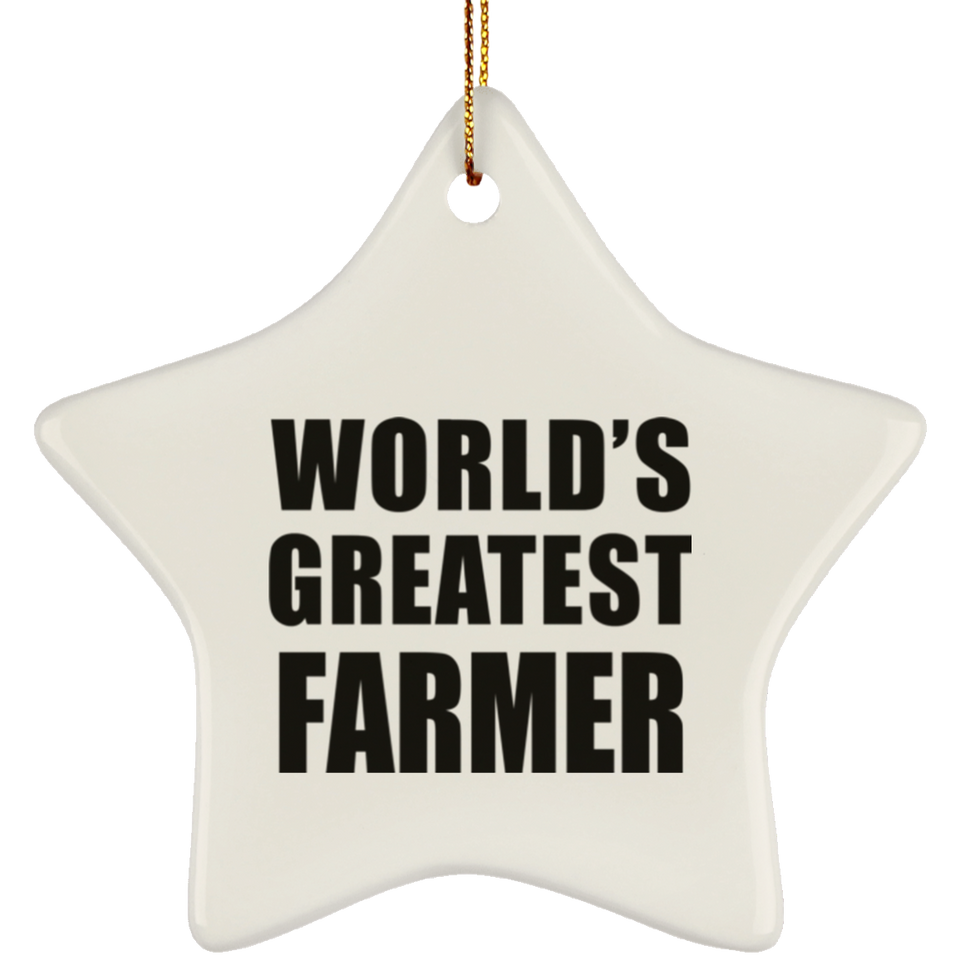 World's Greatest Farmer - Star Ornament