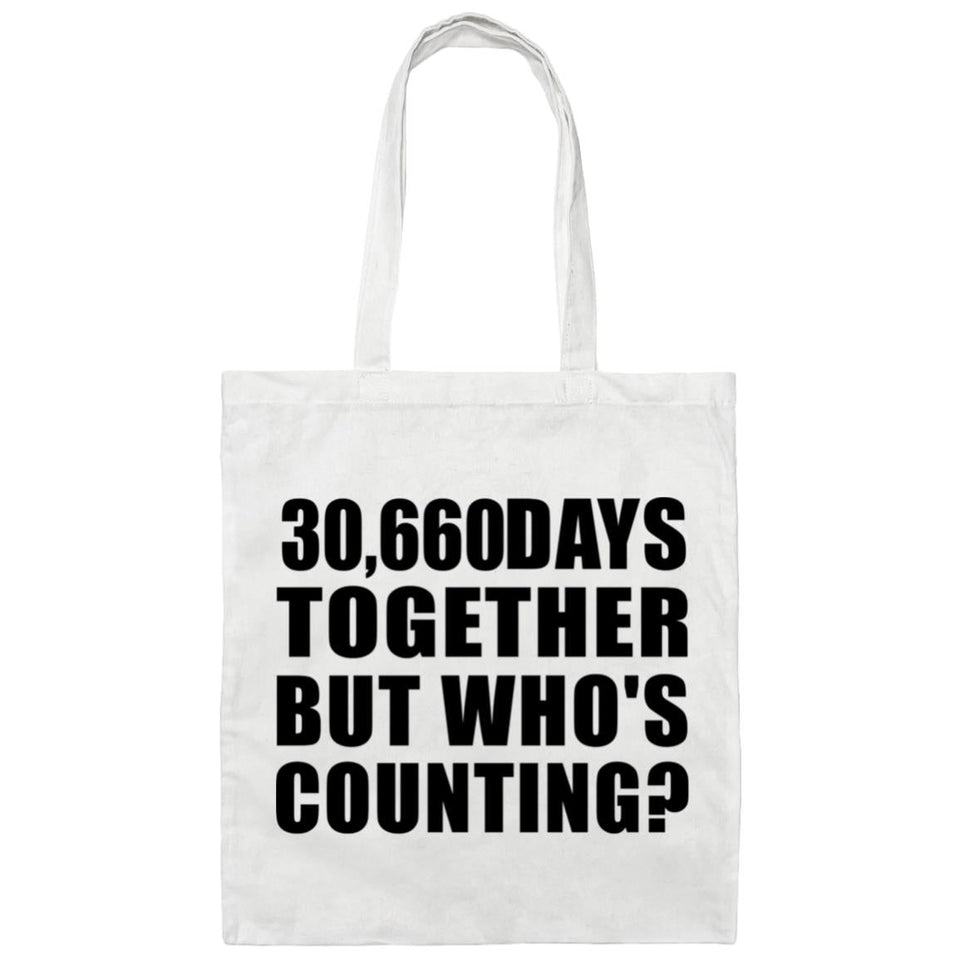 84th Anniversary 30,660 Days Together Who's Counting - Tote Bag White