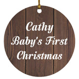 Cathy Baby's First Christmas - Circle Ornament D