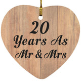 20 Years As Mr & Mrs - Heart Ornament C