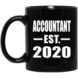 Accountant Established EST. 2020 - 11oz Coffee Mug Black
