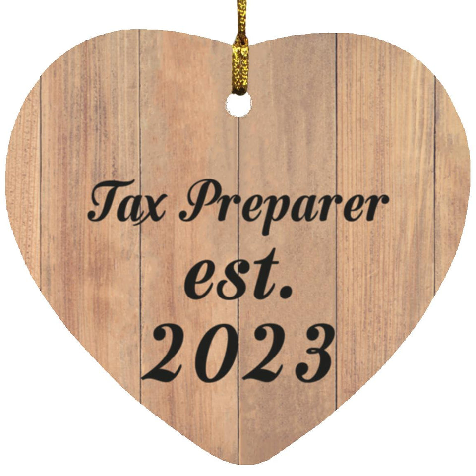 Tax Preparer Established Est. 2023 - Heart Ornament C