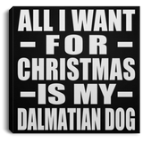 All I Want For Christmas Is My Dalmatian Dog - Canvas Square
