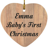 Emma Baby's First Christmas - Heart Ornament C