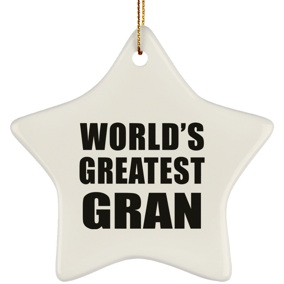 World's Greatest Gran - Star Ornament