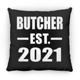 Butcher Established EST. 2021 - Throw Pillow Black