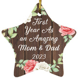 First Year As An Amazing Mom & Dad 2023 - Star Ornament A