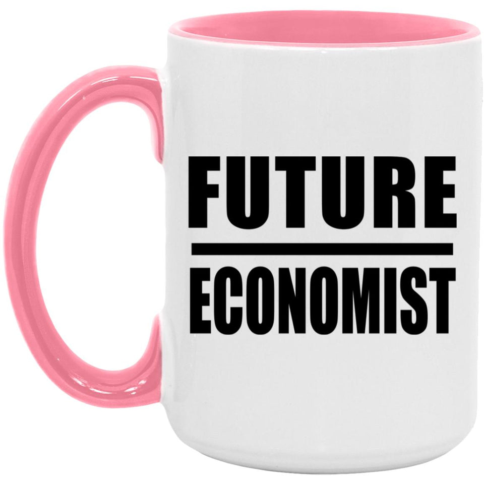 Future Economist - 15oz Accent Mug Pink