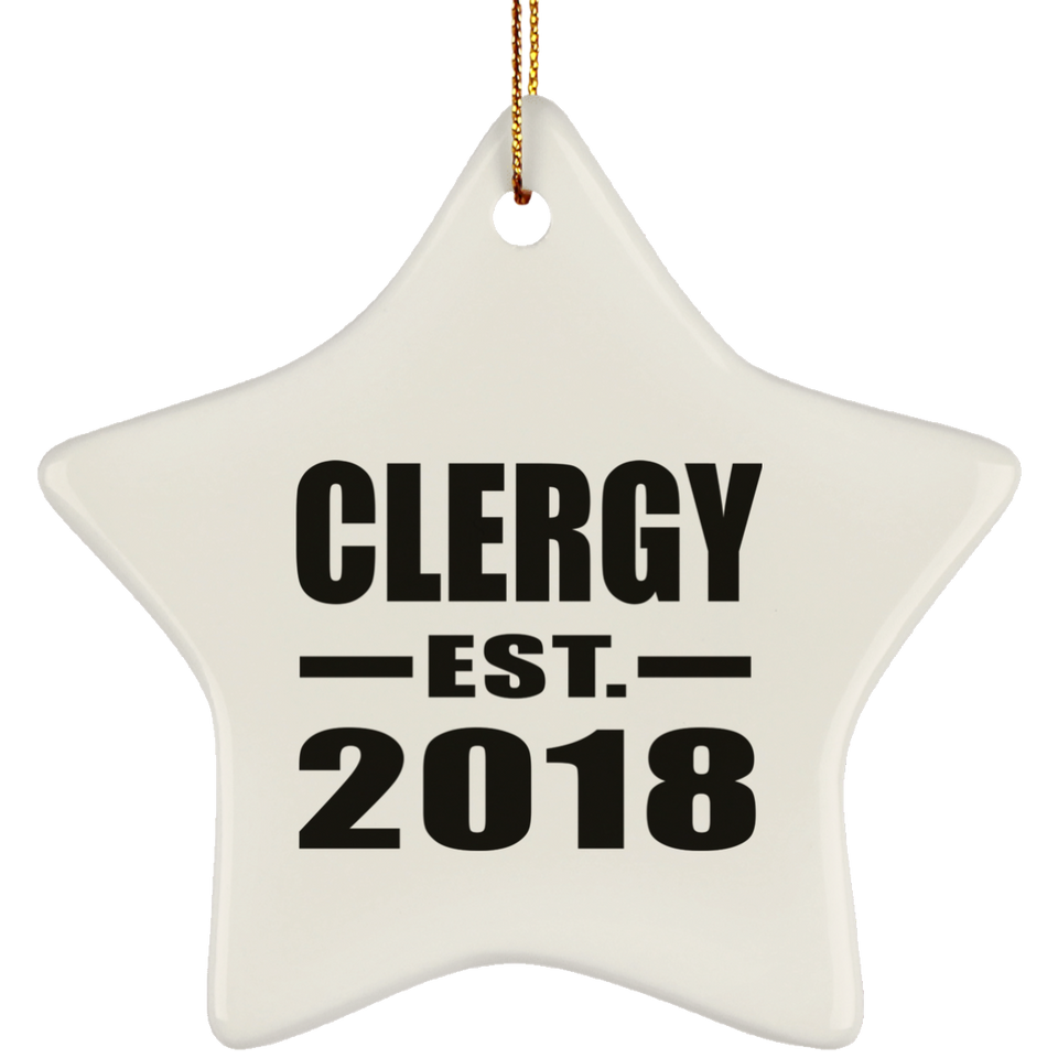 Clergy Established EST. 2018 - Star Ornament
