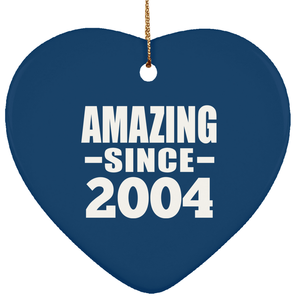 20th Birthday Amazing Since 2004 - Heart Ornament