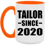 Tailor Since 2020 - 15oz Accent Mug Orange