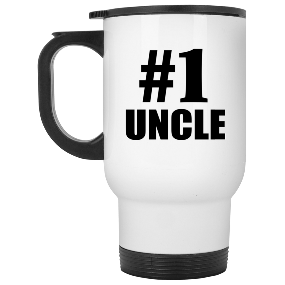 Number One #1 Uncle - White Travel Mug