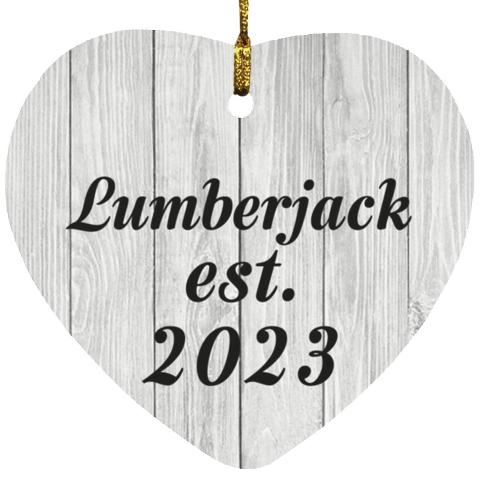 Lumberjack Established Est. 2023 - Heart Ornament F