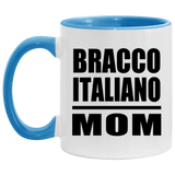 Bracco Italiano Mom - 11oz Accent Mug Blue