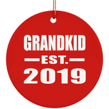 Grandkid Established EST. 2019 - Circle Ornament