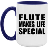 Flute Makes Life Special - 15oz Accent Mug Purple