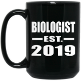 Biologist Established EST. 2019 - 15oz Coffee Mug Black