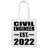 Civil Engineer Established EST. 2022 - Tote Bag White