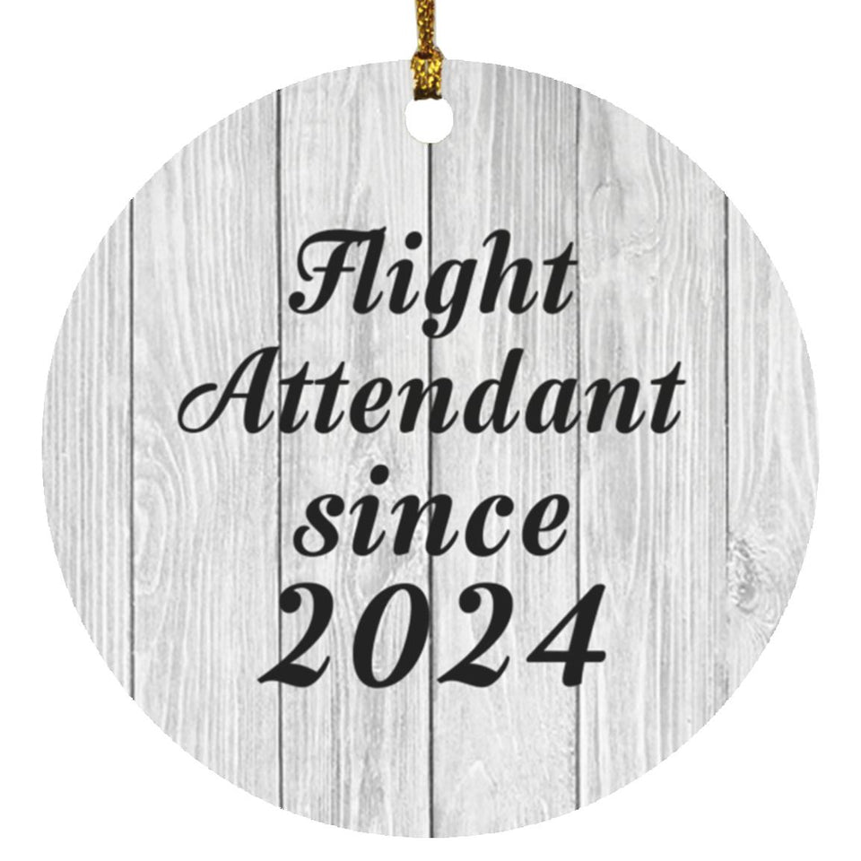 Flight Attendant Since 2024 - Circle Ornament F