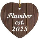 Plumber Established Est. 2023 - Heart Ornament D