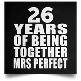26th Anniversary 26 Years Of Being Mrs Perfect - Poster Square