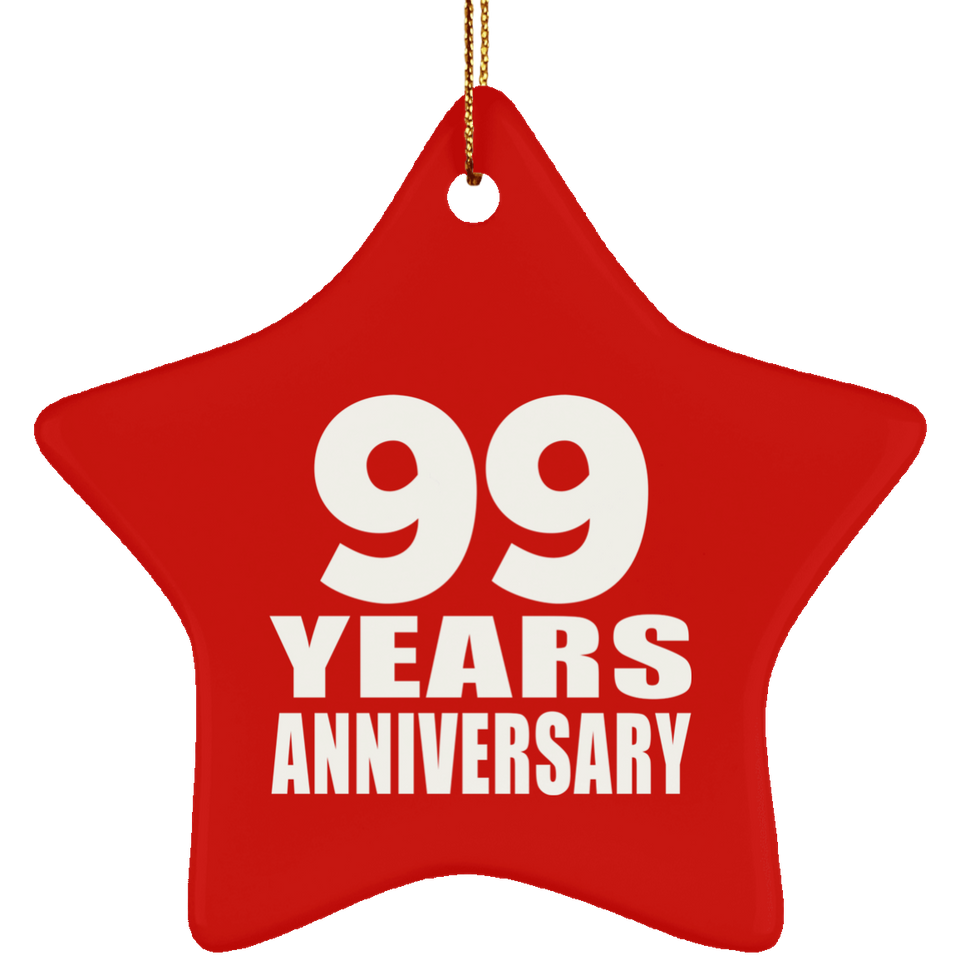 99th Anniversary 99 Years - Star Ornament