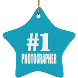 Number One #1 Photographer - Star Ornament