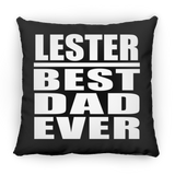 Lester Best Dad Ever - Throw Pillow Black